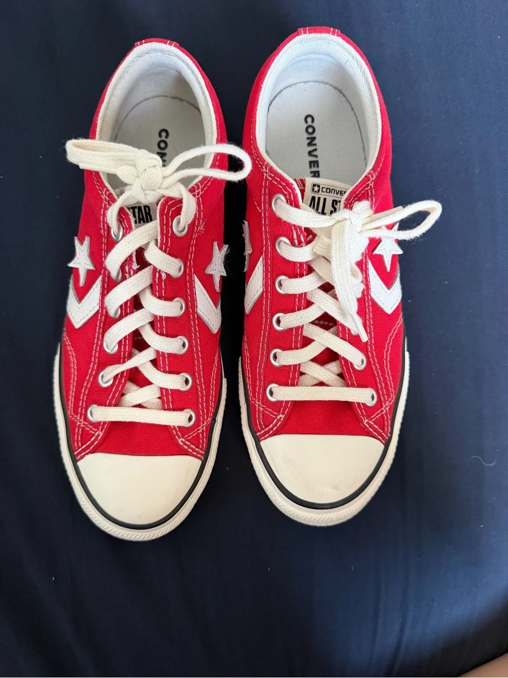 Converse Kids Red Low-Top Sneakers with White Accents